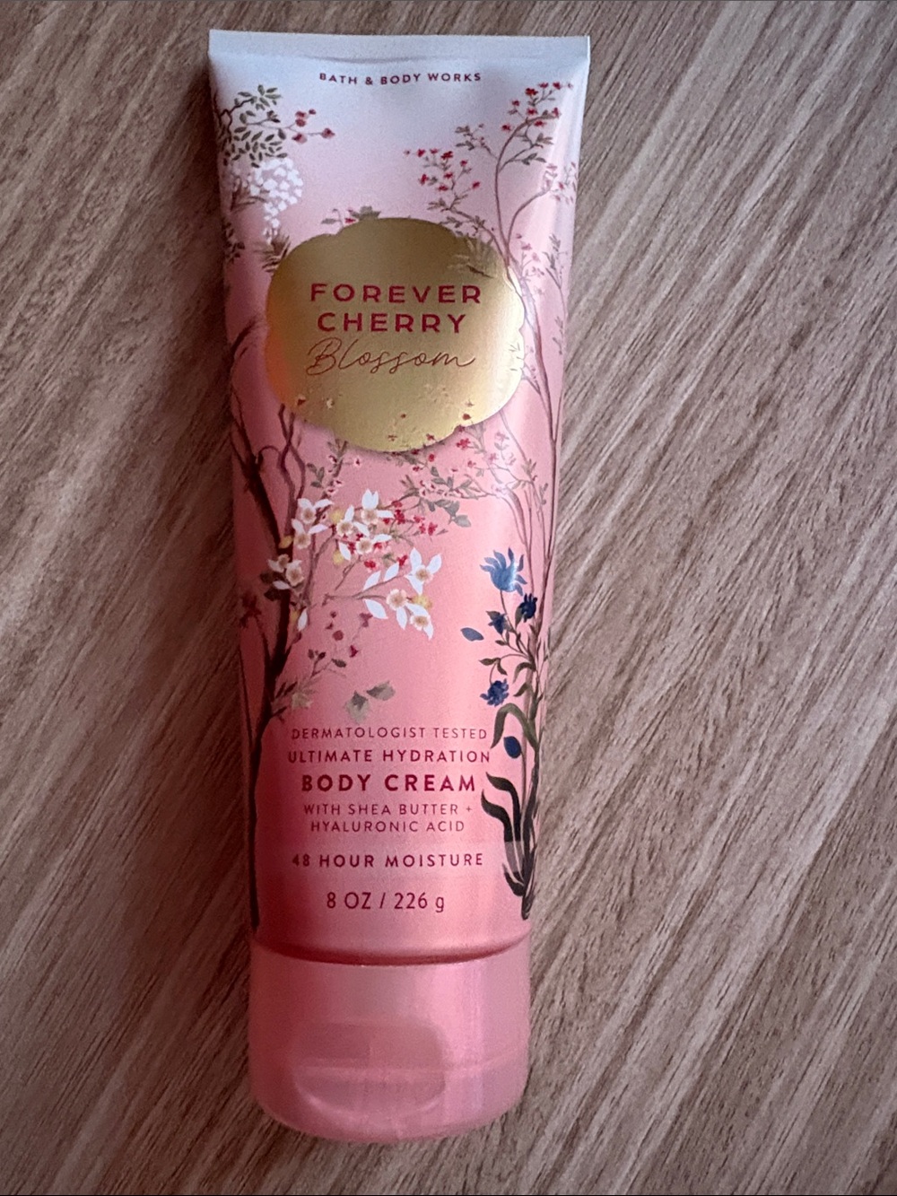 Bath & Body Works Forever Cherry Blossom Pink & Gold Body Cream
